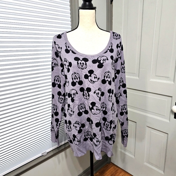 torrid Sweaters - Torrid Disney Mickey Mouse Print Knitted Grey Sweater